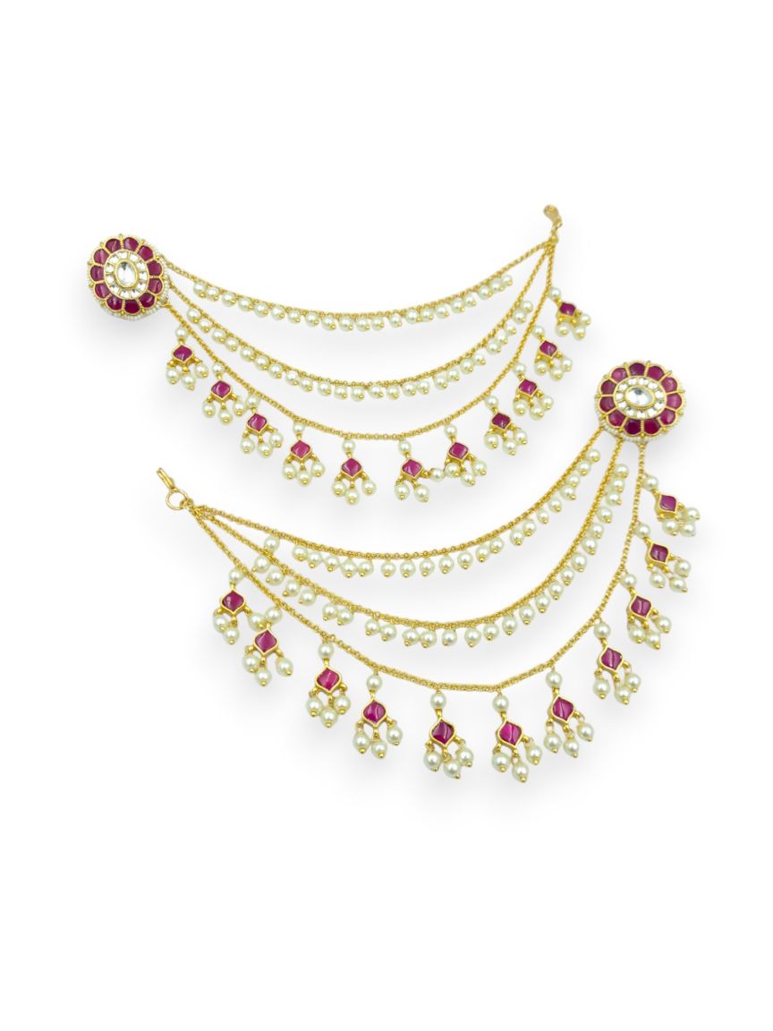 EARRING IN JADAU KUNDAN STYLE | DESIGN - 23873