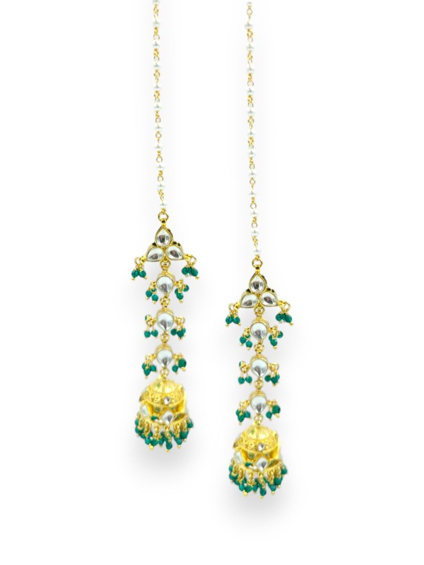 EARRING IN JADAU KUNDAN STYLE | DESIGN - 23877