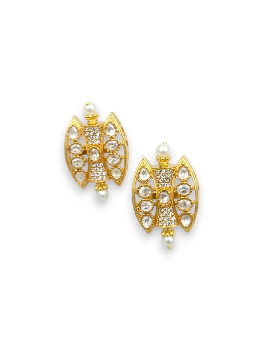 EARRING IN JADAU KUNDAN STYLE | DESIGN - 23914