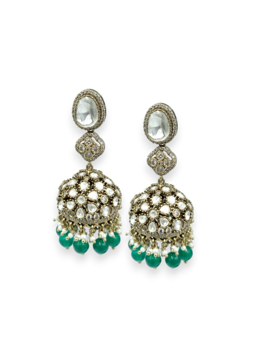 EARRING IN JADAU KUNDAN STYLE | DESIGN - 23971