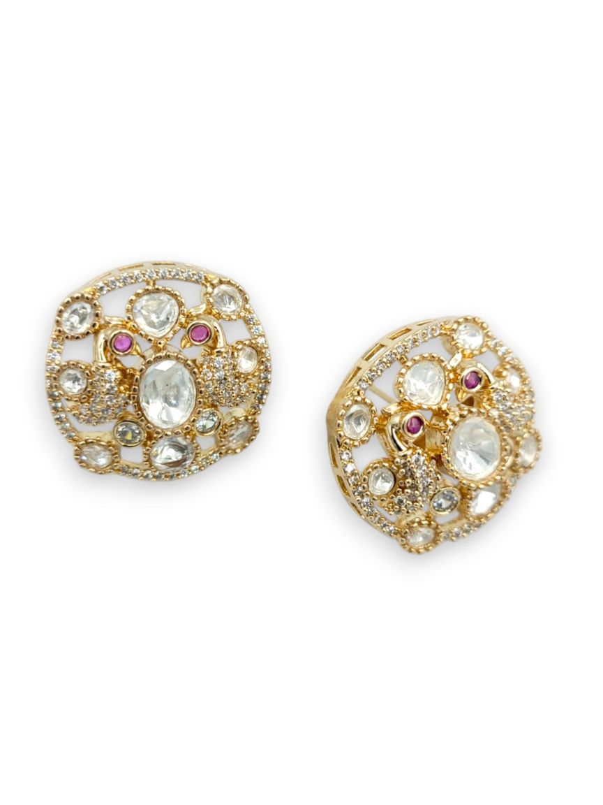 EARRING IN JADAU KUNDAN STYLE | DESIGN - 24030