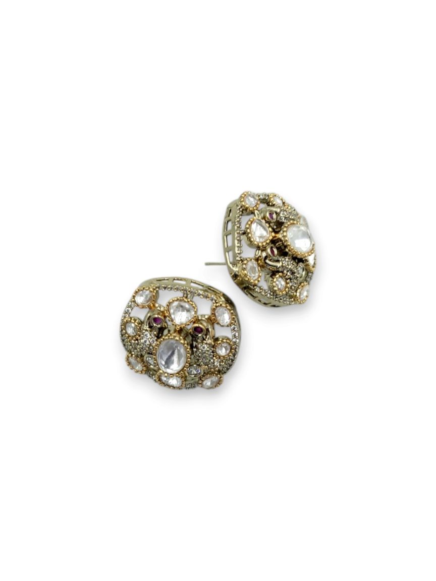 EARRING IN JADAU KUNDAN STYLE | DESIGN - 24030