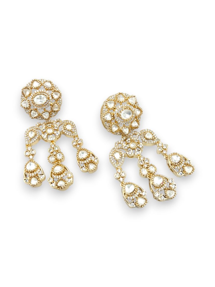 EARRING IN JADAU KUNDAN STYLE | DESIGN - 24031