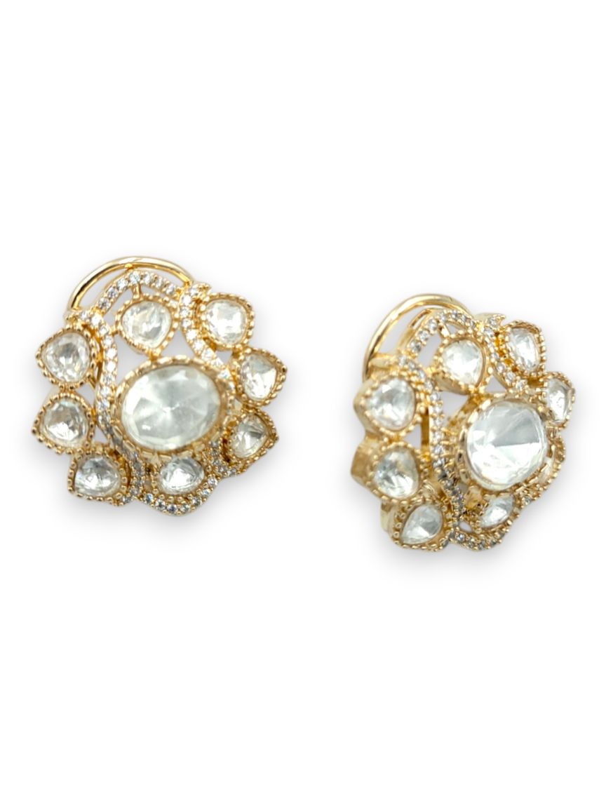 EARRING IN JADAU KUNDAN STYLE | DESIGN - 24032