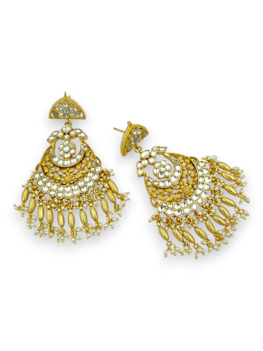 EARRING IN JADAU KUNDAN STYLE | DESIGN - 24047