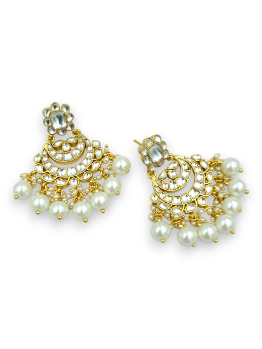 EARRING IN JADAU KUNDAN STYLE | DESIGN - 24048