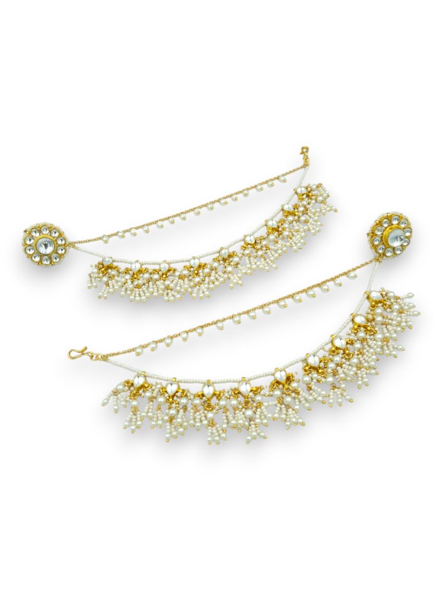 EARRING IN JADAU KUNDAN STYLE | DESIGN - 24052