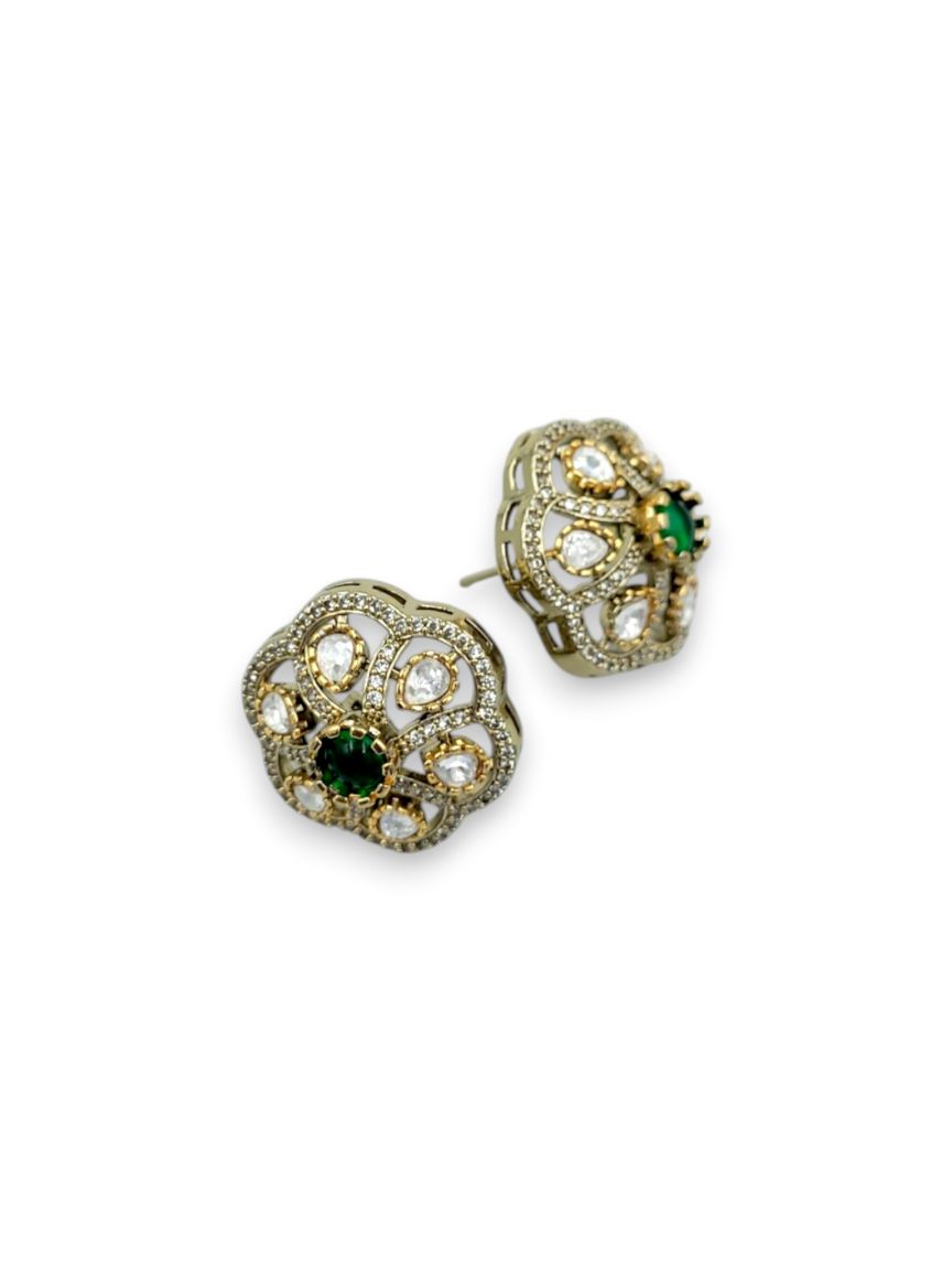 EARRING IN JADAU KUNDAN STYLE | DESIGN - 24084