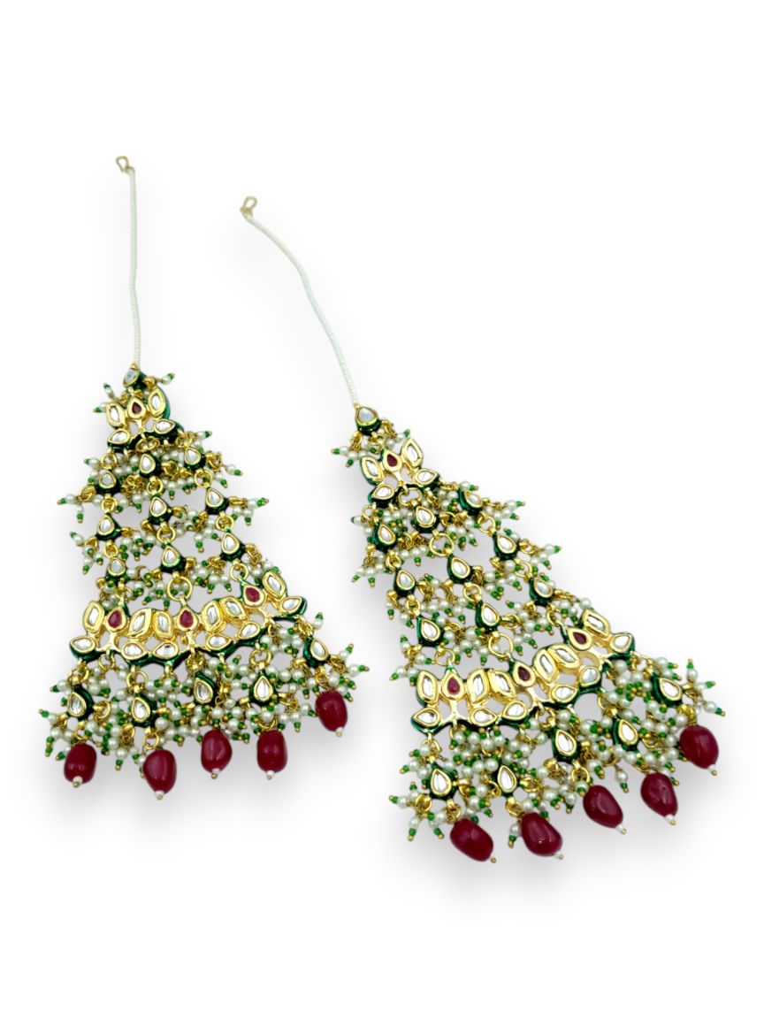 EARRING IN JADAU KUNDAN STYLE | DESIGN - 24109