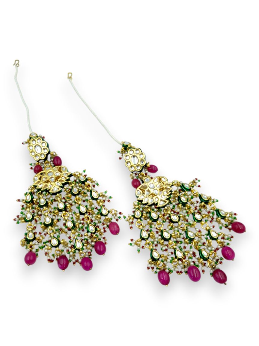 EARRING IN JADAU KUNDAN STYLE | DESIGN - 24112