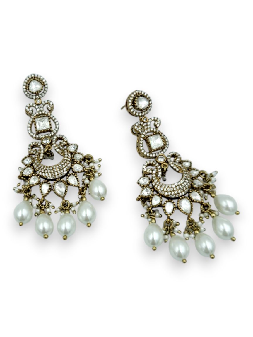 EARRING IN JADAU KUNDAN STYLE | DESIGN - 24139