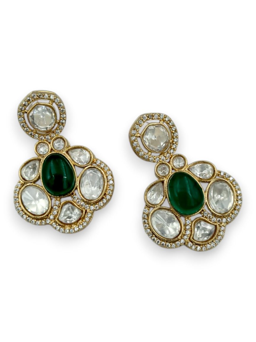 EARRING IN JADAU KUNDAN STYLE | DESIGN - 24167