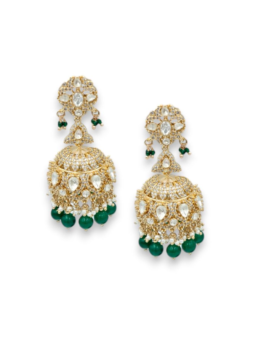 EARRING IN JADAU KUNDAN STYLE | DESIGN - 24241