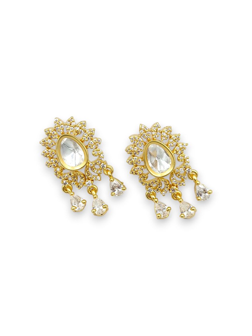 EARRING IN JADAU KUNDAN STYLE | DESIGN - 24290