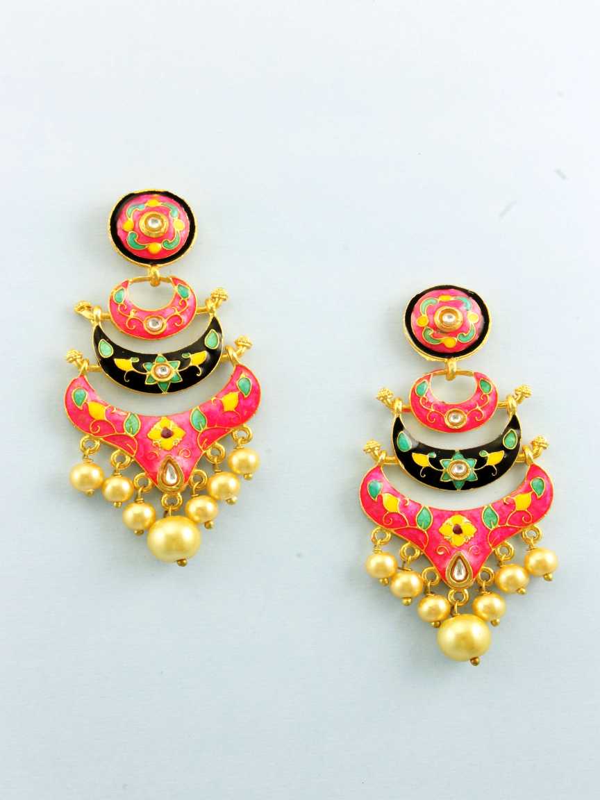 EARRING in MEENAKARI Style | Design - 16297