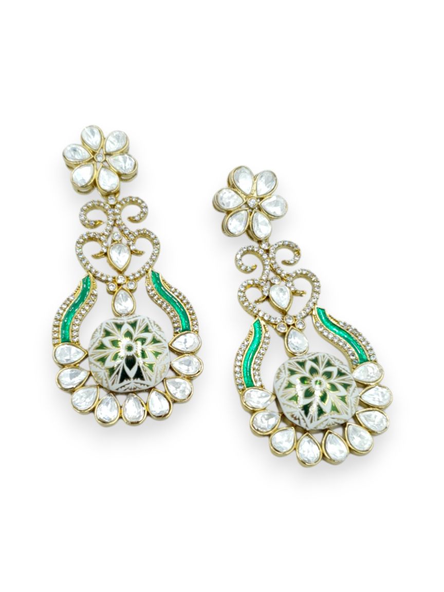 EARRING IN MEENAKARI STYLE | DESIGN - 23237