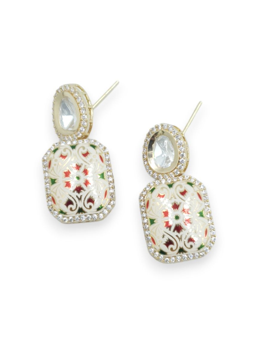 EARRING IN MEENAKARI STYLE | DESIGN - 23372