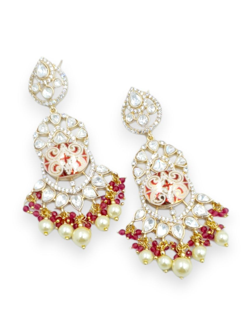 EARRING IN MEENAKARI STYLE | DESIGN - 23377