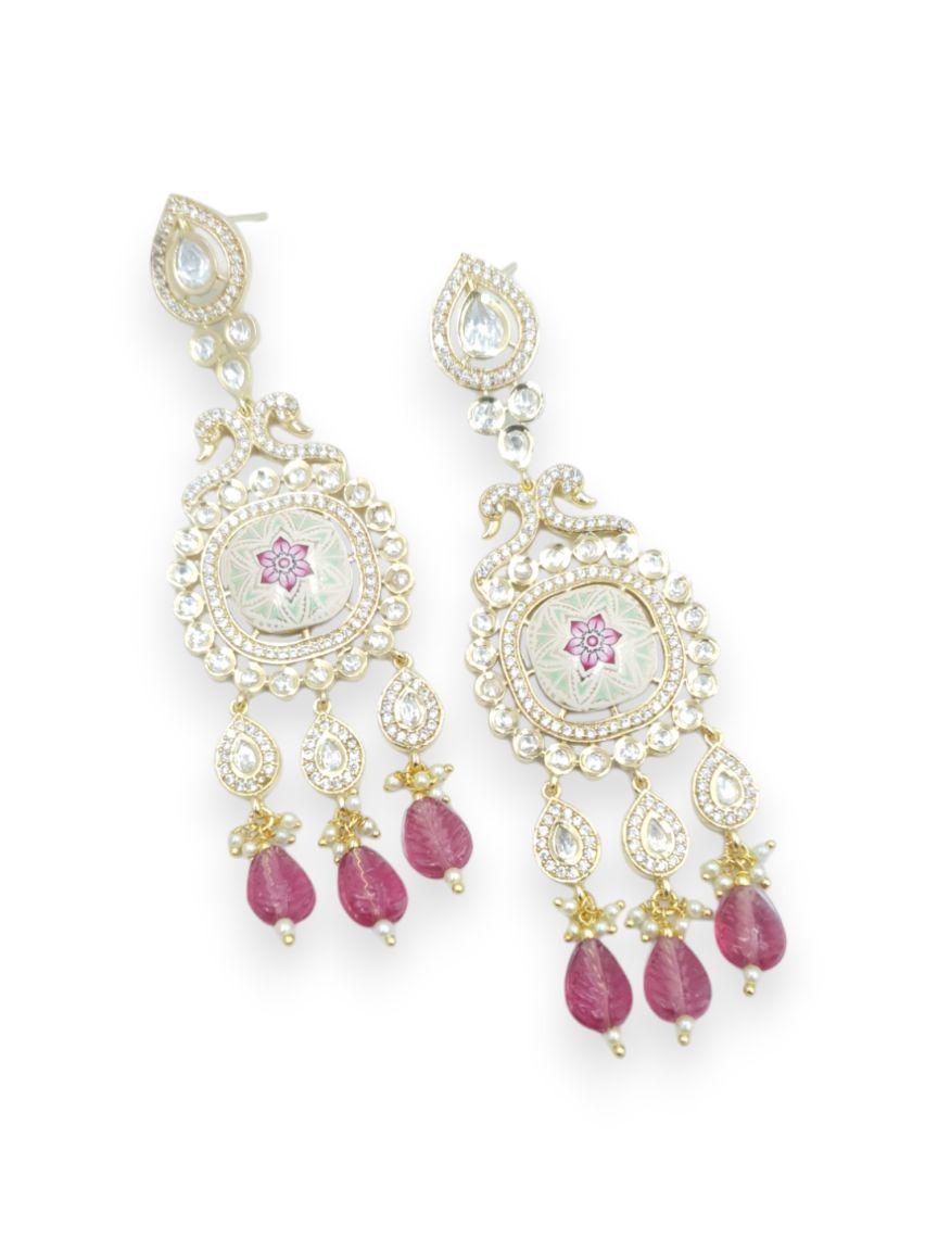 EARRING IN MEENAKARI STYLE | DESIGN - 23379
