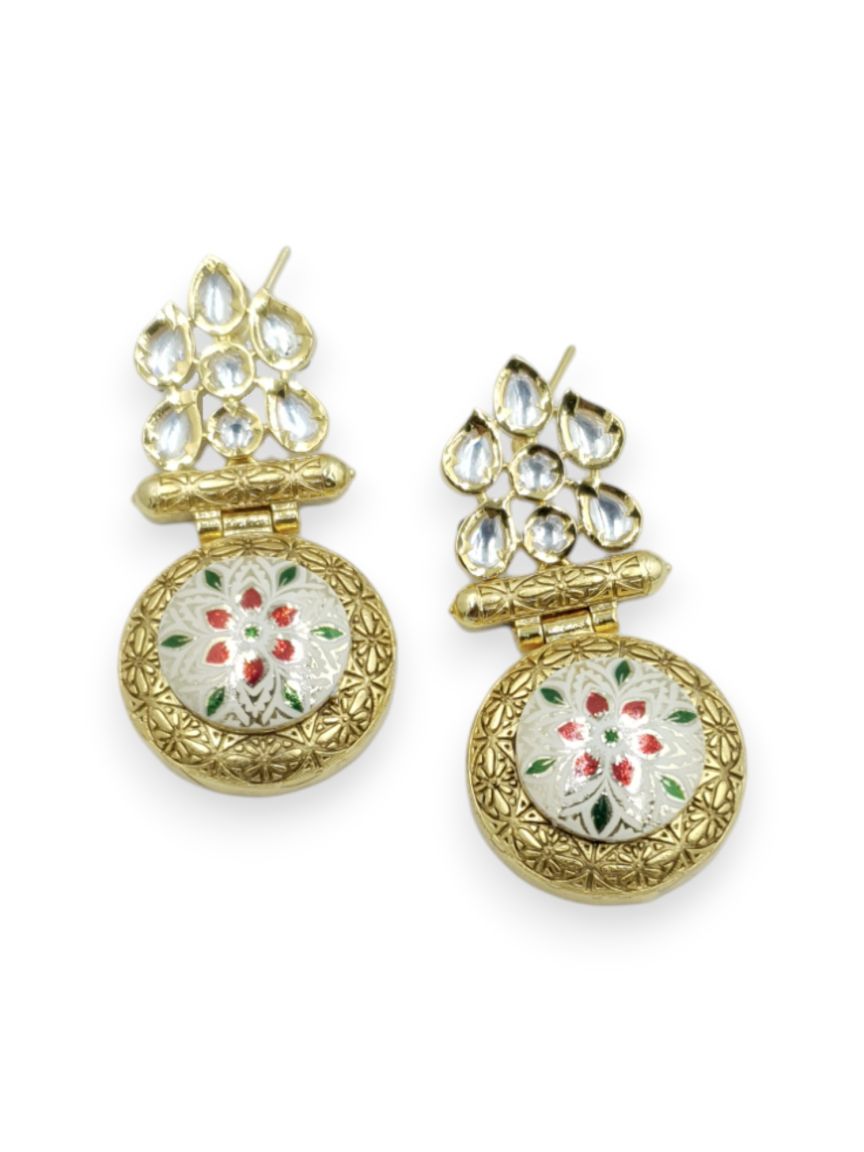 EARRING IN MEENAKARI STYLE | DESIGN - 23383