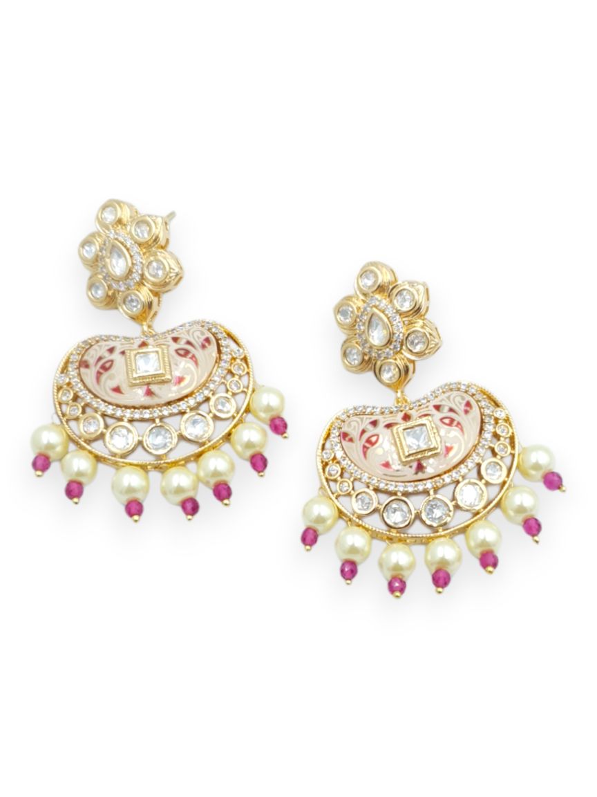 EARRING IN MEENAKARI STYLE | DESIGN - 23420