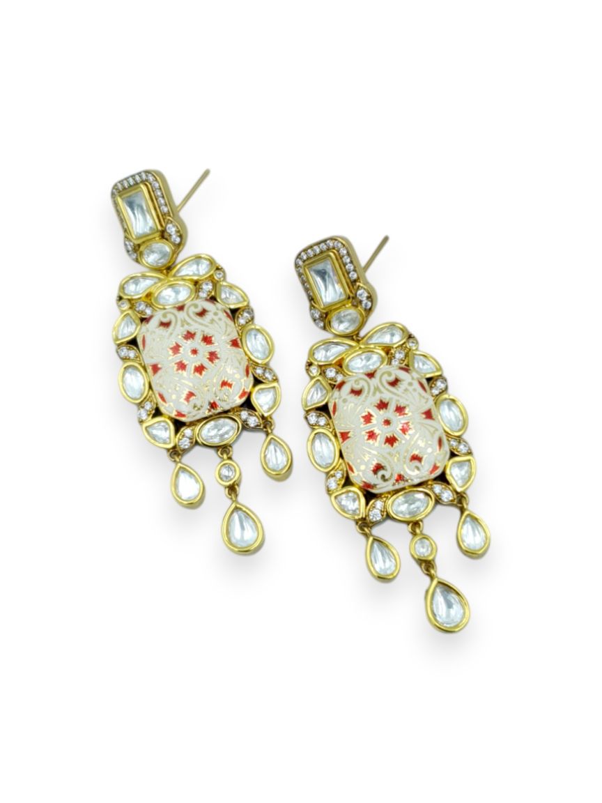 EARRING IN MEENAKARI STYLE | DESIGN - 23796