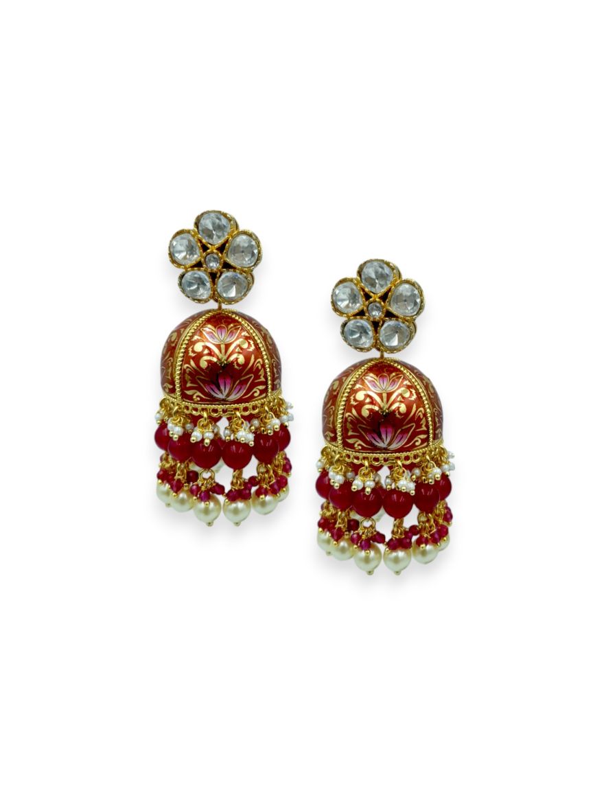 EARRING IN MEENAKARI STYLE | DESIGN - 23811