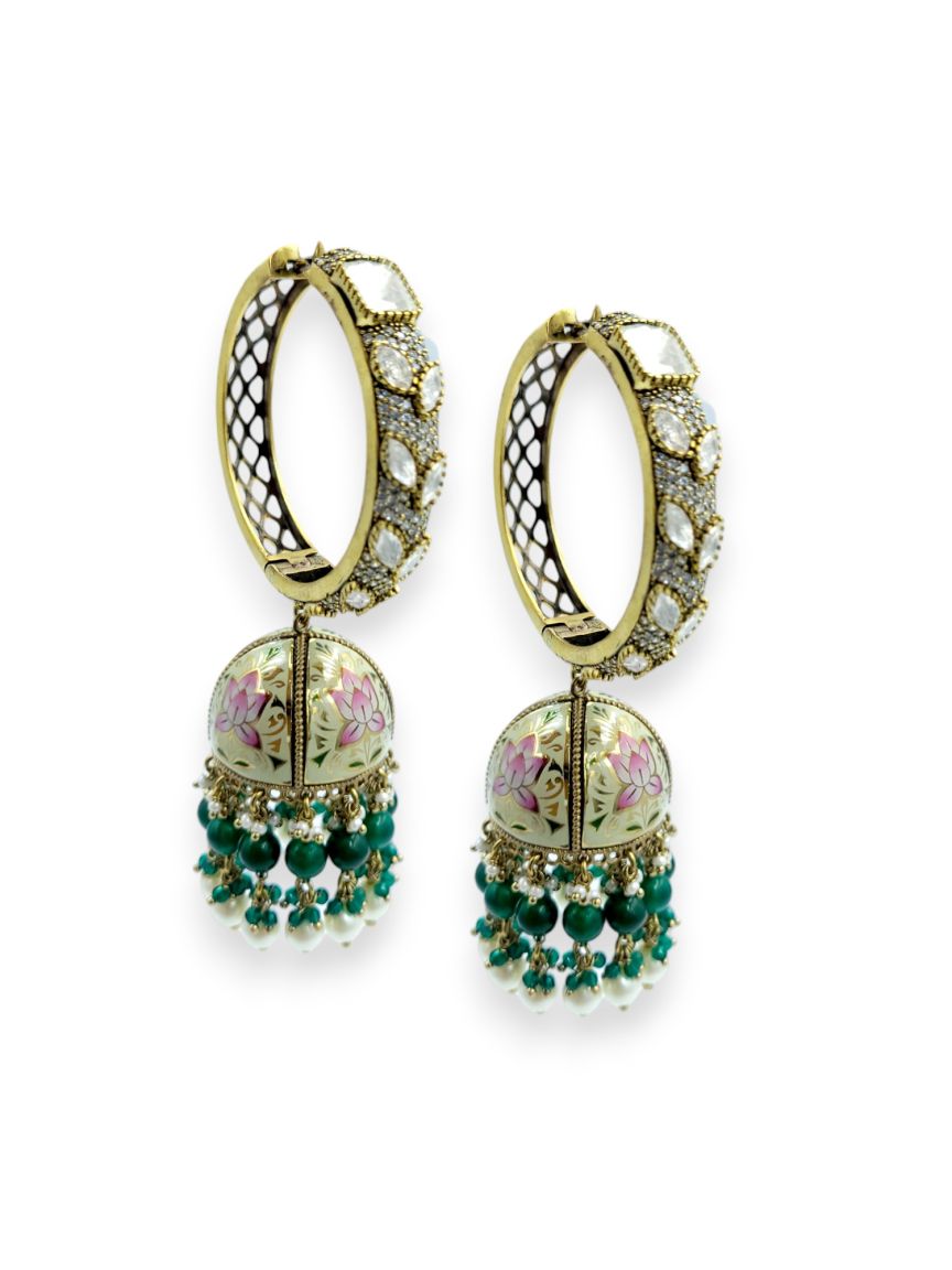 EARRING IN MEENAKARI STYLE | DESIGN - 23864