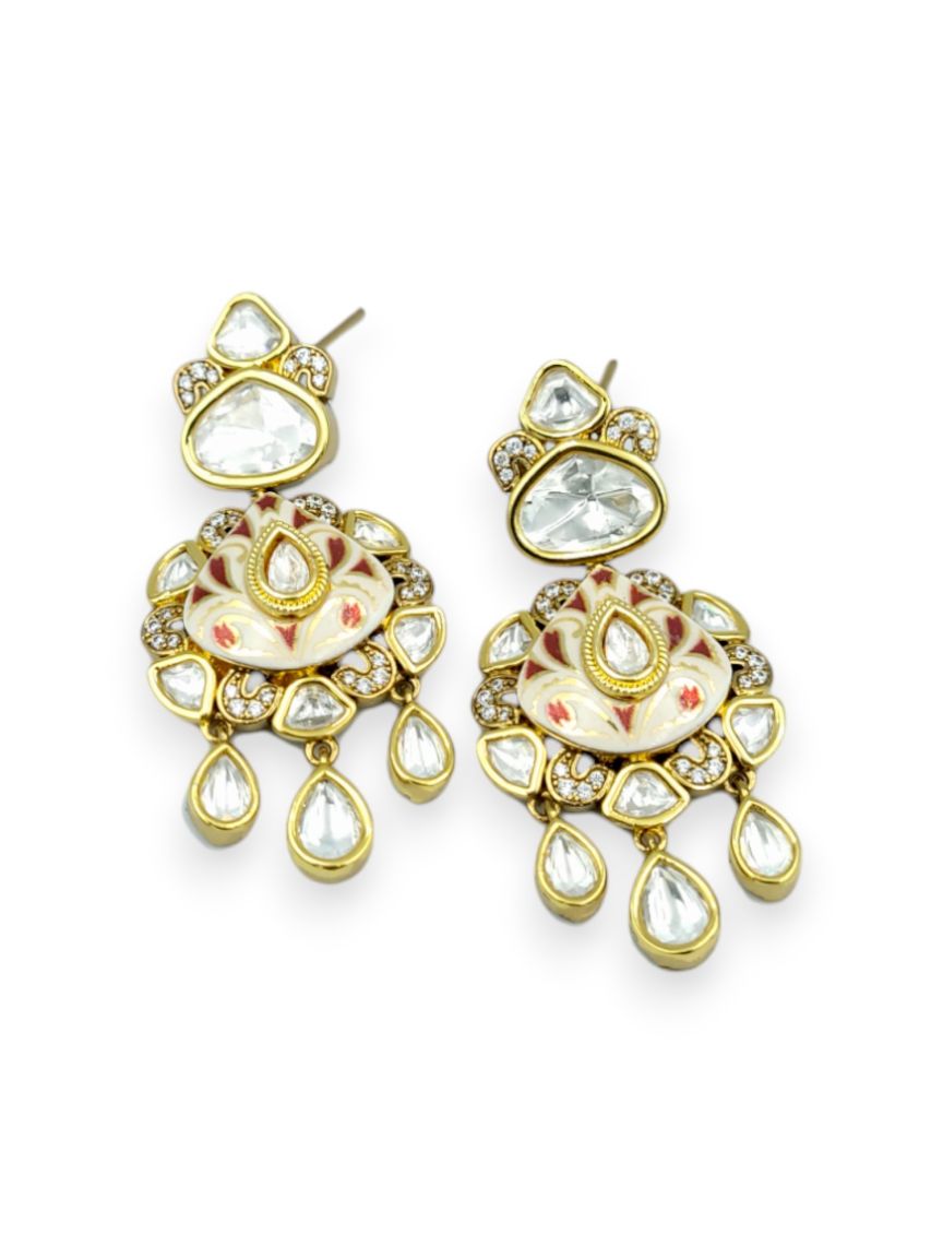 EARRING IN MEENAKARI STYLE | DESIGN - 23909
