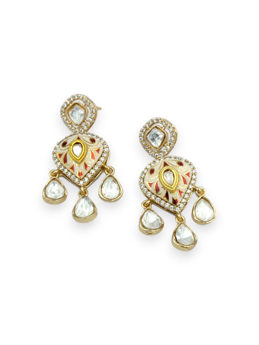 EARRING IN MEENAKARI STYLE | DESIGN - 23966
