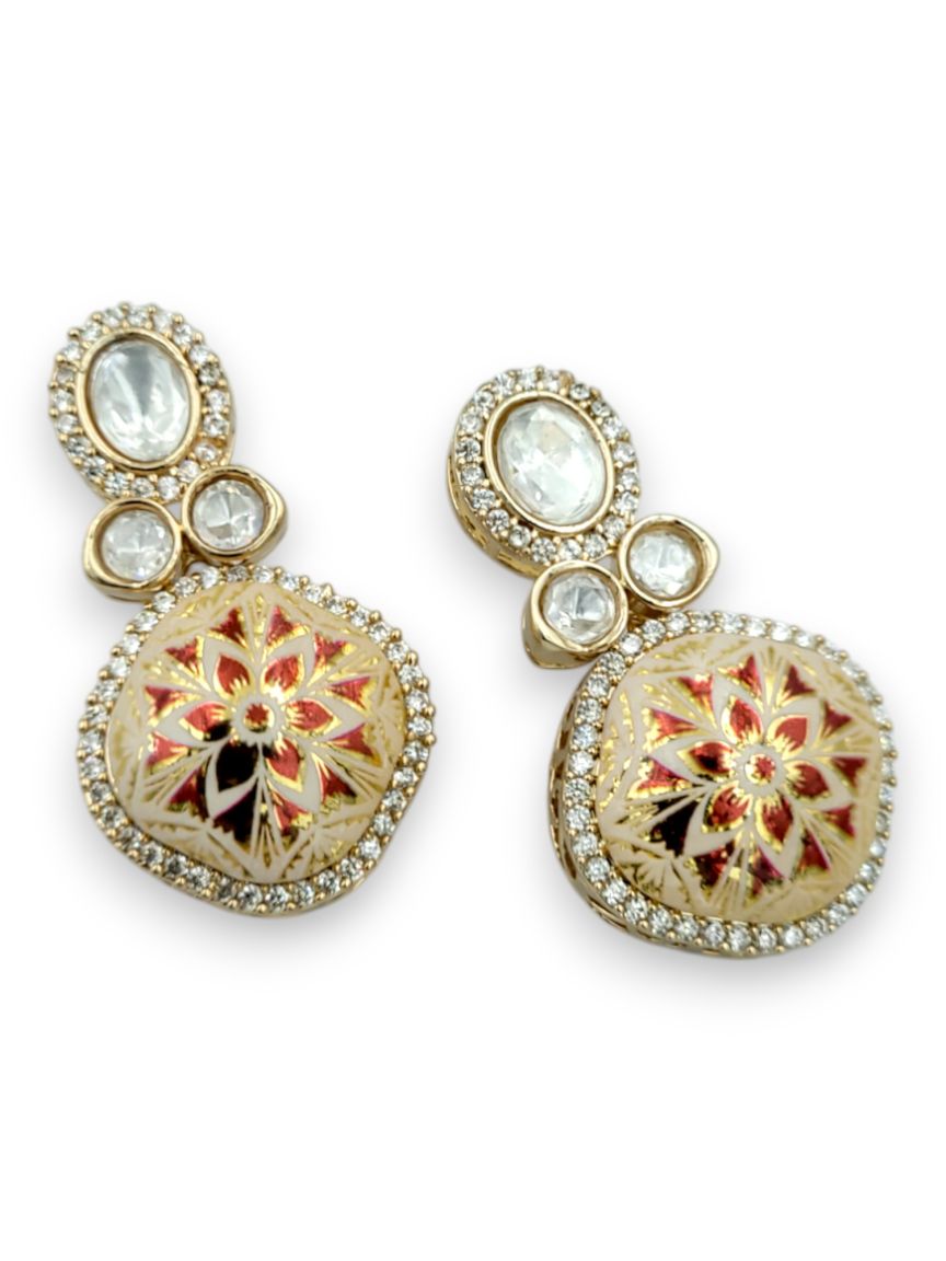 EARRING IN MEENAKARI STYLE | DESIGN - 24074