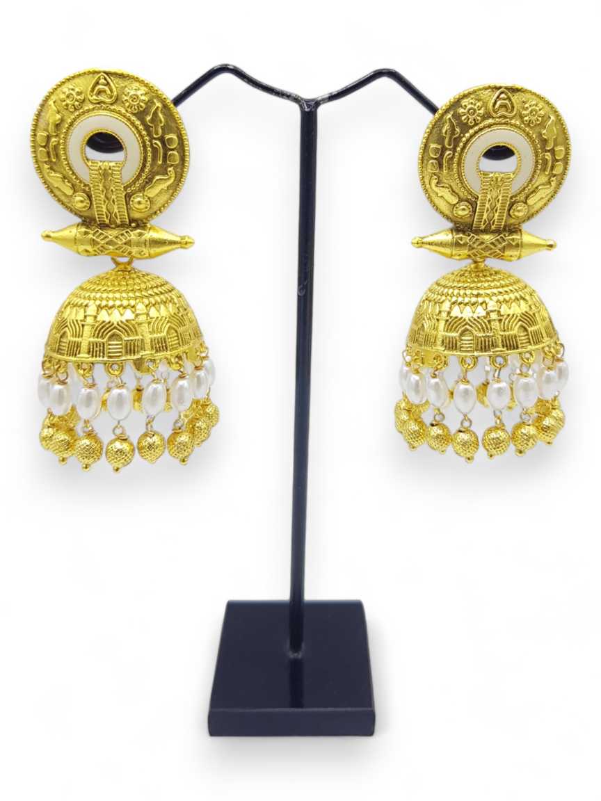 EARRING IN TRADITIONAL RAJWADI STYLE | DESIGN - 21758
