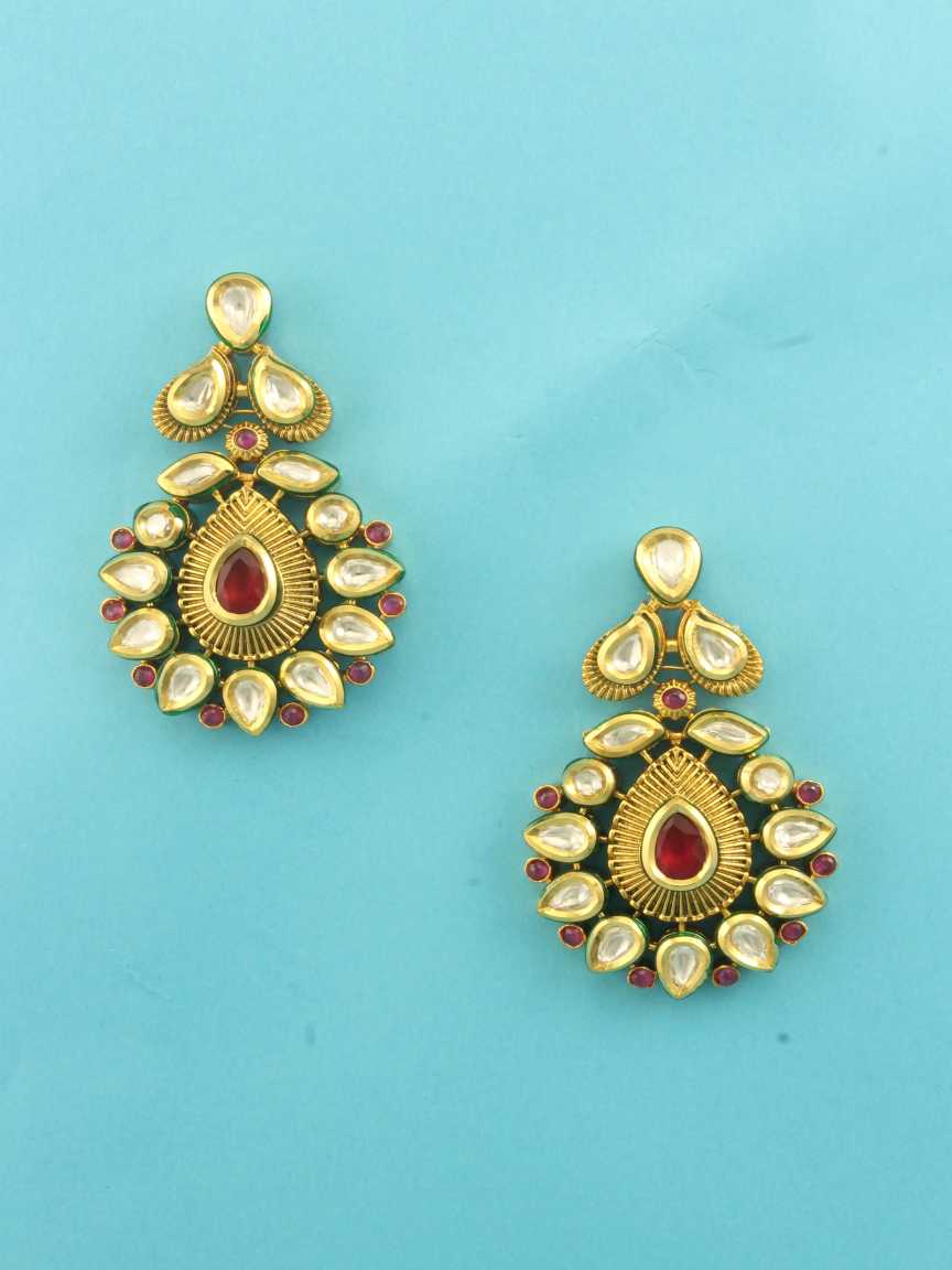 EARRING in VILANDI KUNDAN Style | Design - 16459