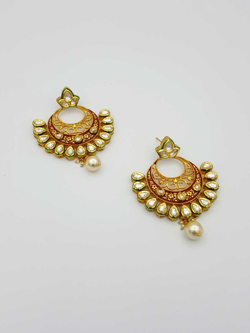 EARRING in VILANDI KUNDAN Style | Design - 16558