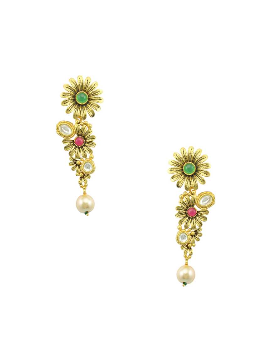 EARRING in VILANDI KUNDAN Style | Design - 16637