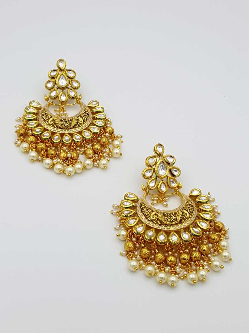 EARRING in VILANDI KUNDAN Style | Design - 17470