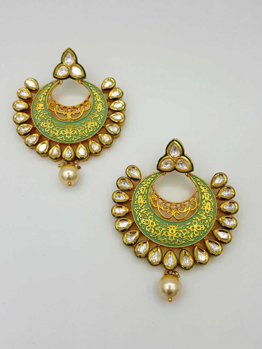 EARRING in VILANDI KUNDAN Style | Design - 17494