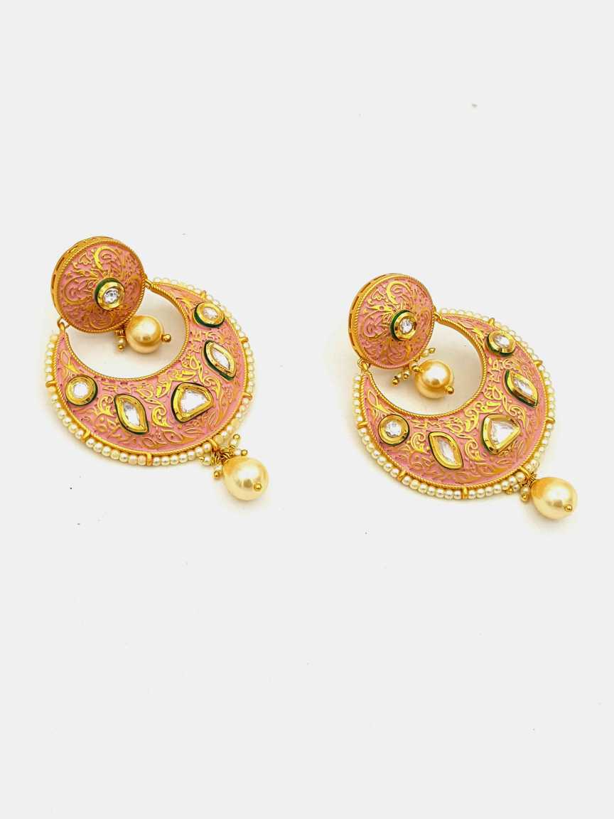 EARRING in VILANDI KUNDAN Style | Design - 17543