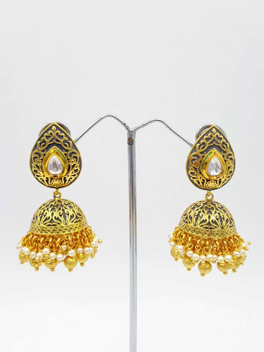 EARRING in VILANDI KUNDAN Style | Design - 17577
