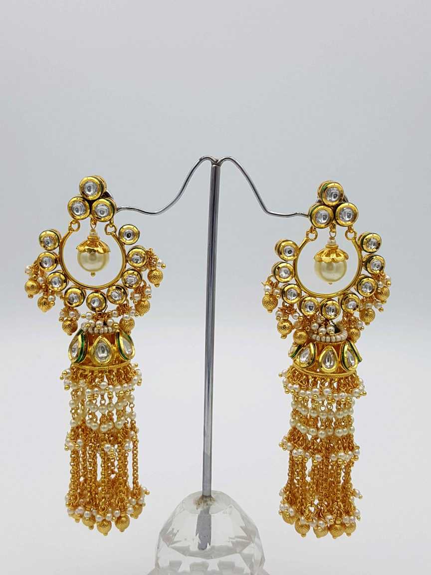EARRING in VILANDI KUNDAN Style | Design - 17603