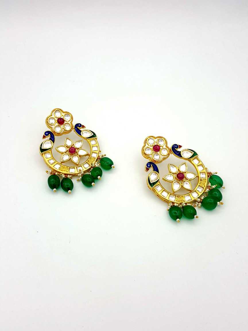 EARRING in VILANDI KUNDAN Style | Design - 17621