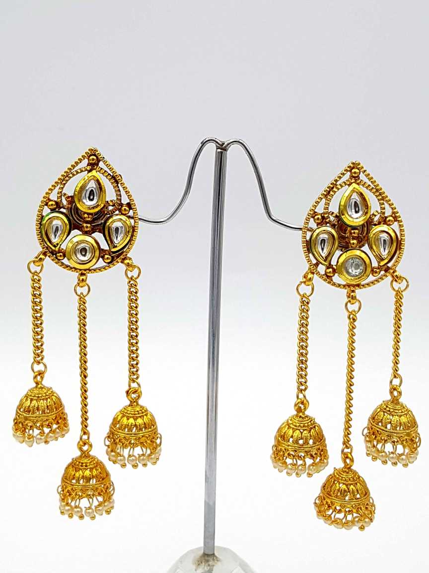 EARRING in VILANDI KUNDAN Style | Design - 17624