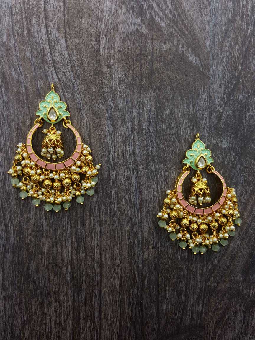 EARRING in VILANDI KUNDAN Style | Design - 17627