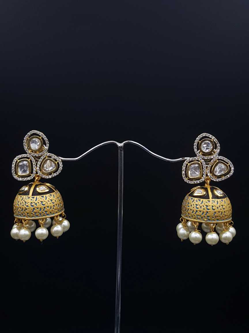 EARRING in VILANDI KUNDAN Style | Design - 17745