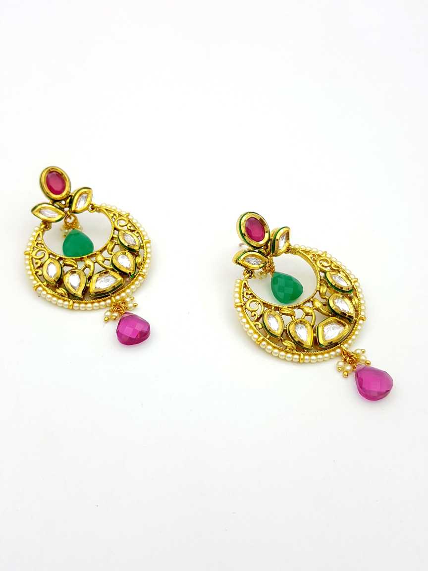 EARRING in VILANDI KUNDAN Style | Design - 17858