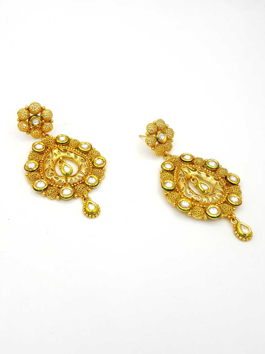 EARRING in VILANDI KUNDAN Style | Design - 17895