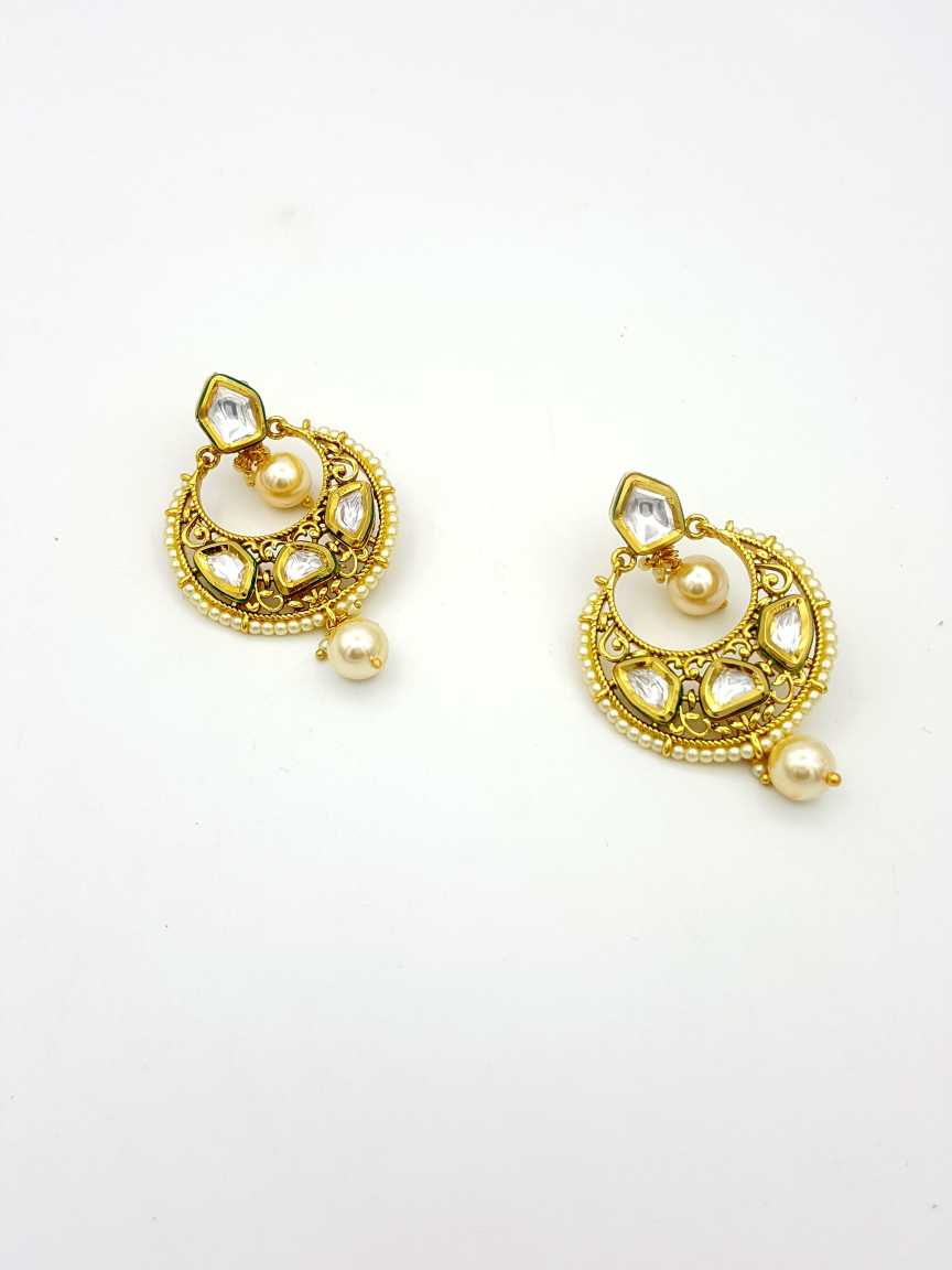 EARRING in VILANDI KUNDAN Style | Design - 17928