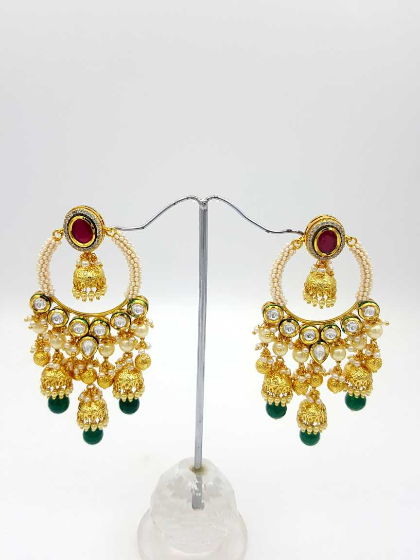 EARRING in VILANDI KUNDAN Style | Design - 17929
