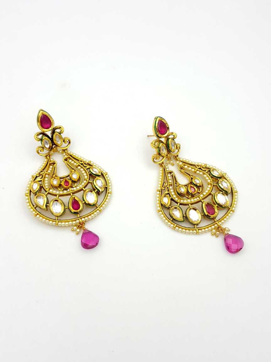 EARRING in VILANDI KUNDAN Style | Design - 17939