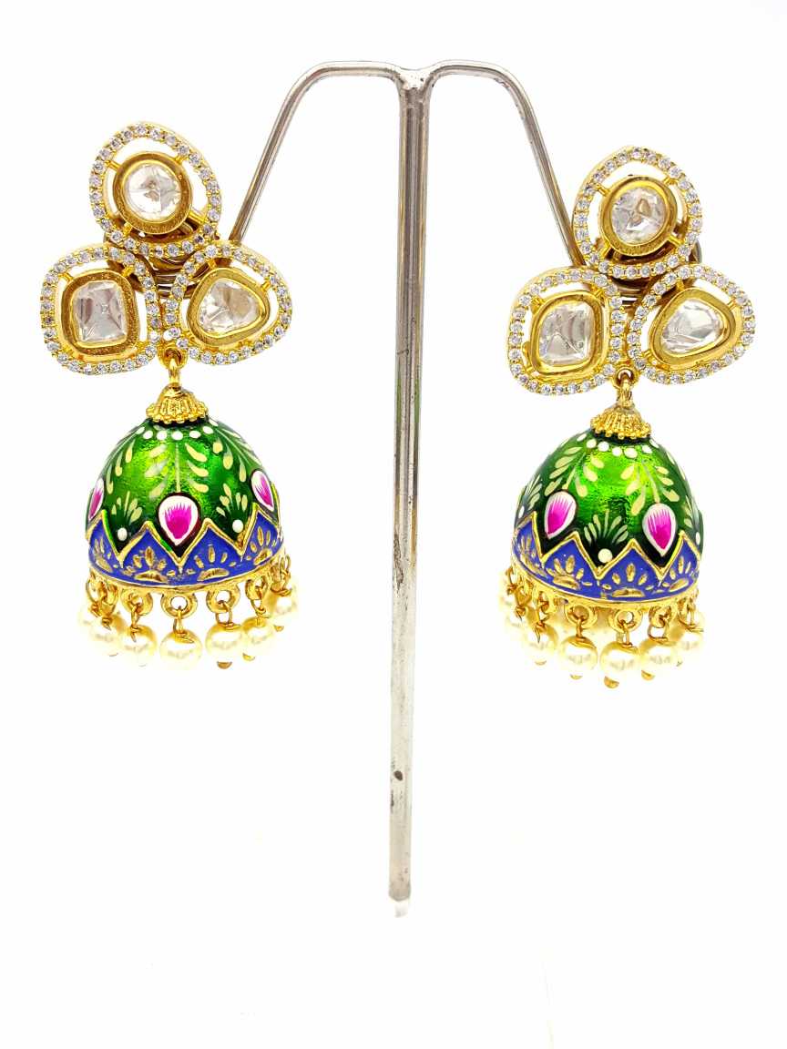 EARRING in VILANDI KUNDAN Style | Design - 18034